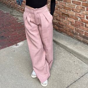 NWT HYFVE Pink Pleated Trousers